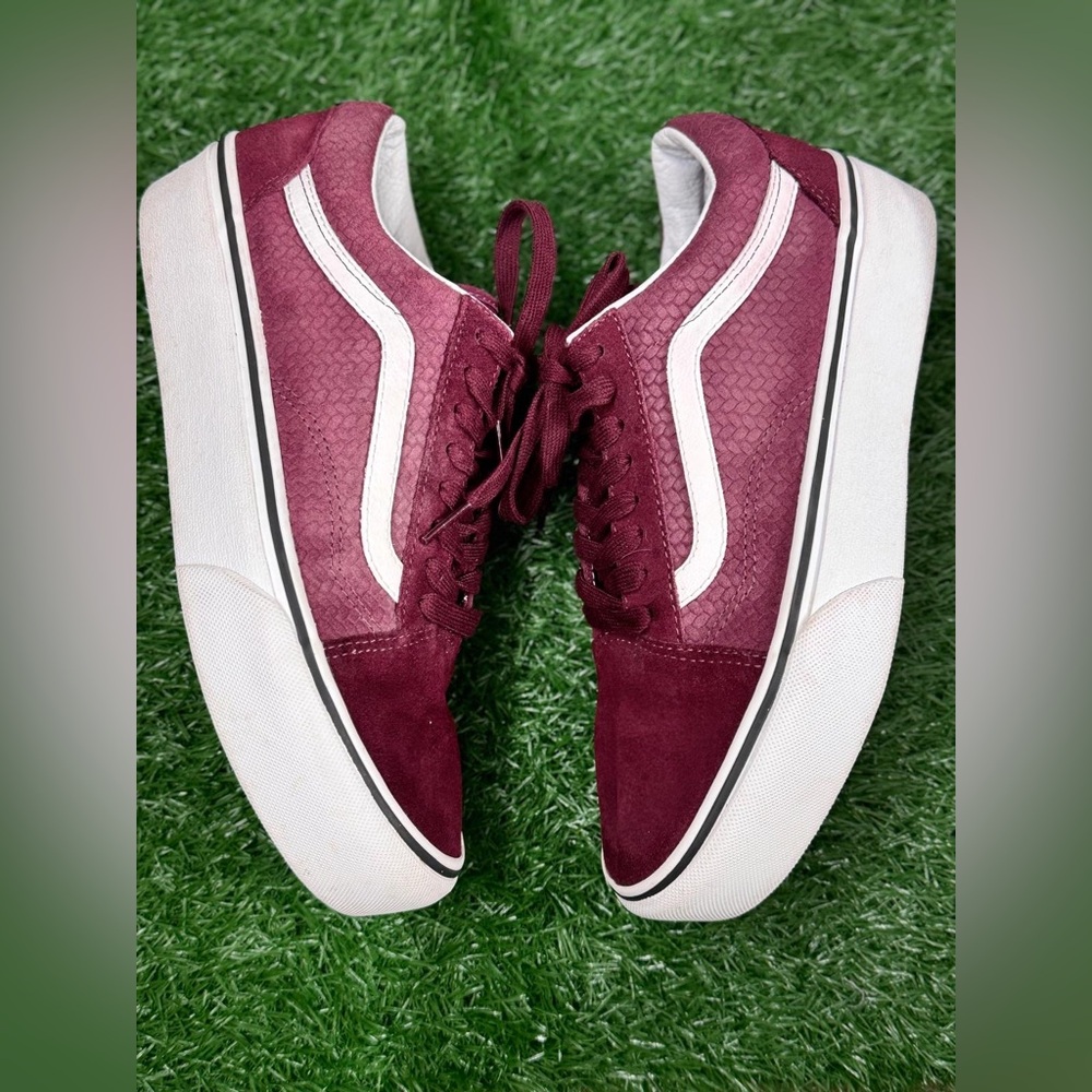 Vans Unisex Canvas Shoes Size M-7 W-8.5 Maroon